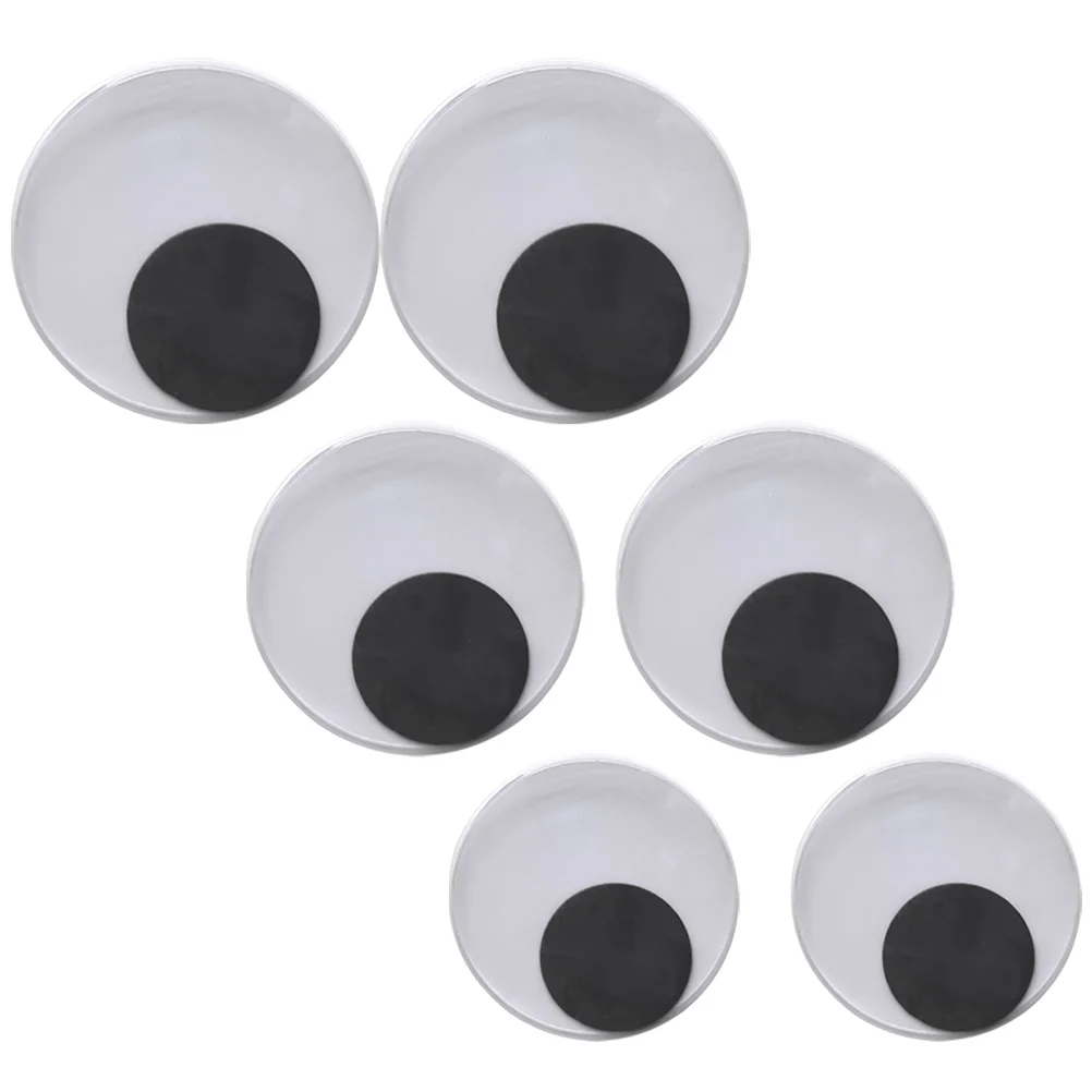 

3 Pairs Nail Stickers Self-adhesive Eyes Patch Decor DIY Supplies Wiggle Plastic Decals Giant