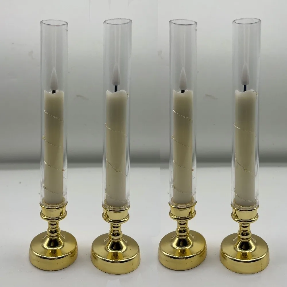 

Luminous Flameless Candle Lamp with Remote Timer Flickering LED Taper Candles Night Lights Realistic 3D Wick Atmosphere Light