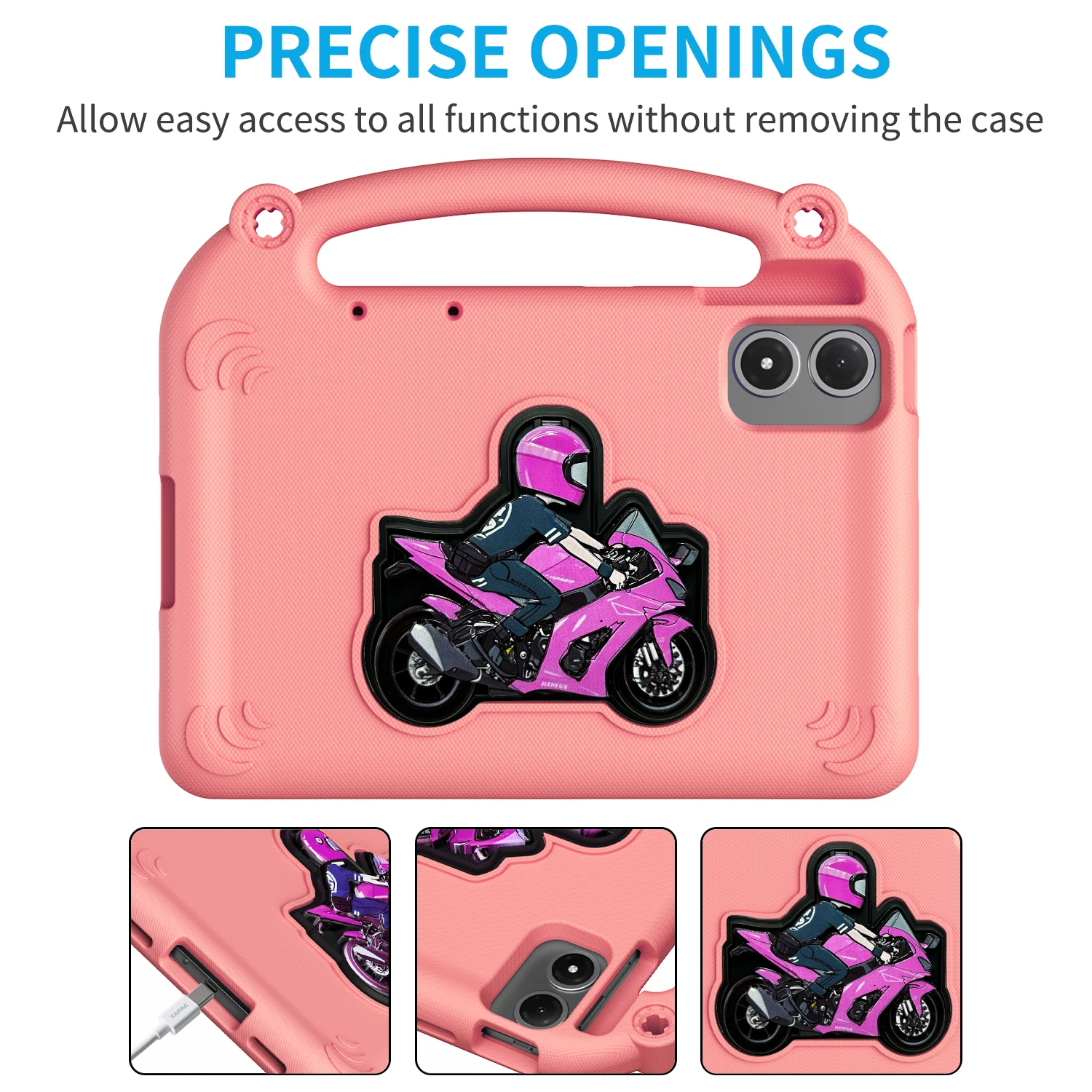 EVA Stand Case For Lenovo Idea Tab Plus 2025 K12 12.1 inch TB361ZU TB361FU ZAG70922US Kids Cute Cover With Portable Hand Holder