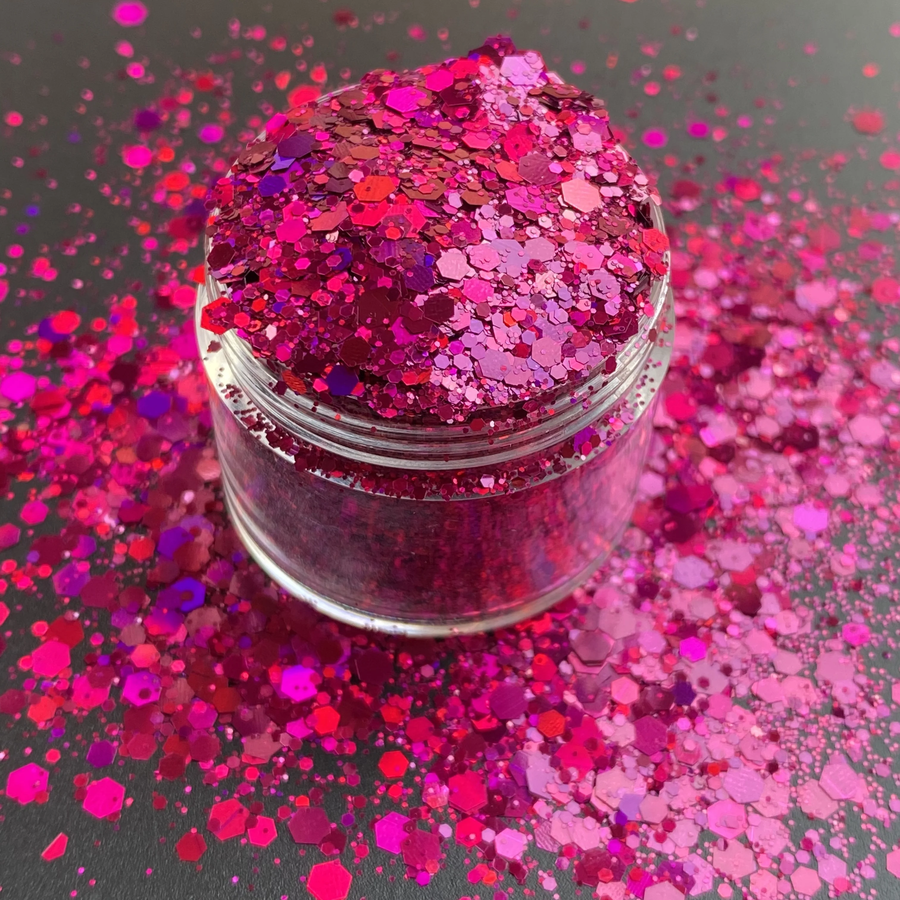 20 G/zak Holografische Gemengde Maten Glitter Pailletten Zeshoekige Vorm Groene Dikke Nail Art Vlokken Plakjes Manicure Decoratie