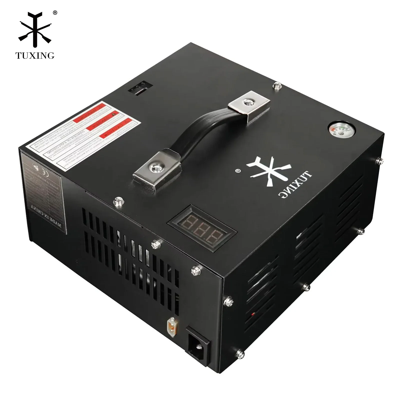 

TUXING 4500Psi 300Bar PCP Air Compressor Portable High Pressure Compressor Built-in Transformer for Diving Tank Airgun TXES061