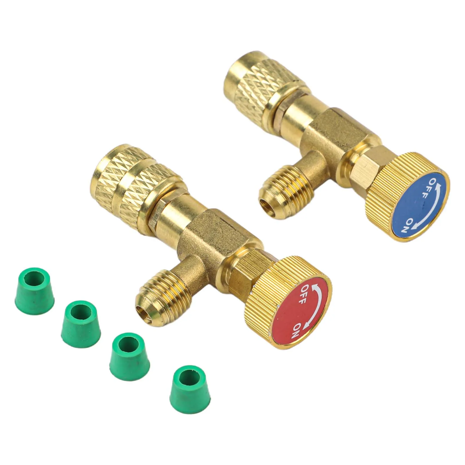 Replacement Air Conditioning adapter Safety Valve Coupler Adjustable Gold Refrigeration Charging For R22 R410A 1 4