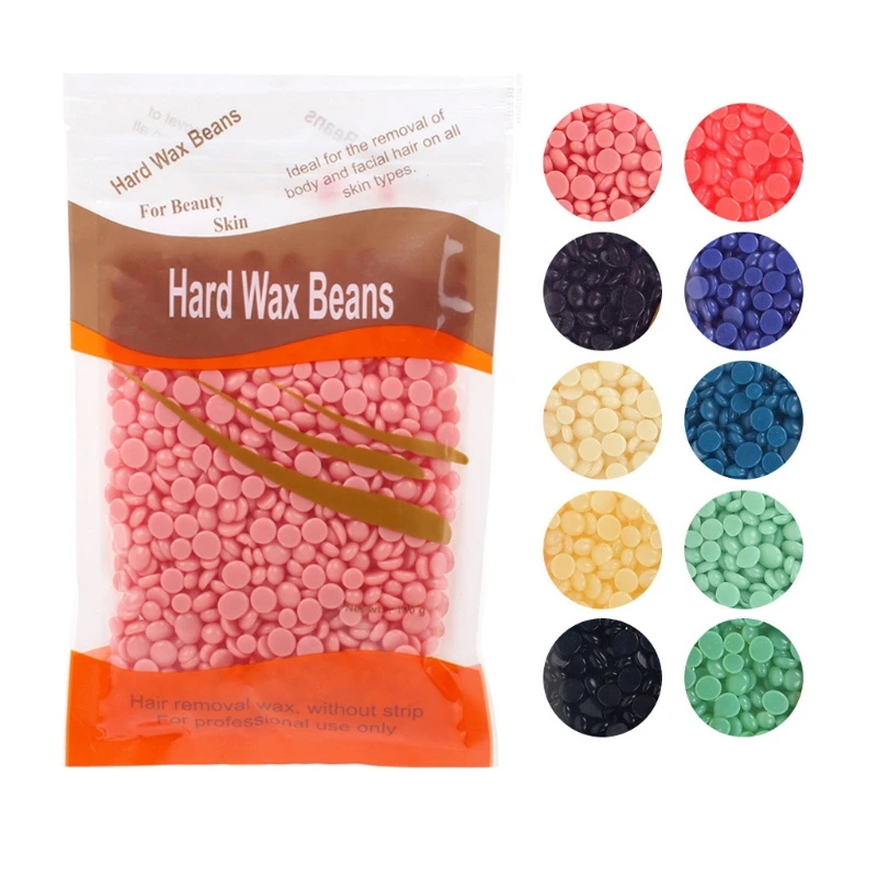 100G Alami Herbal Aroma Hard Wax Kacang Unisex Film Panas Depilatory Manik-manik Waxing Pelet Tidak Strip Hidung Tubuh Rambut penghapusan Acak