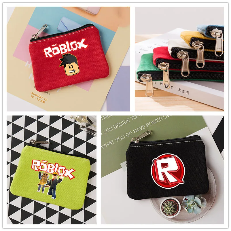 

Hot ROBLOXS Game Simple Style Fabric Coin Canvas Bag Portable Coin Card Storage Bag Boys and Girls Birthday Gifts