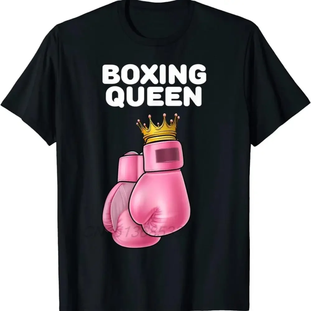 Boxing Queen Unisex Girls Boxer Tops Eat Sleep Cricket Repeat Man Retro Printed T-Shirts Adult Pure Cotton Short Sleeve Tees