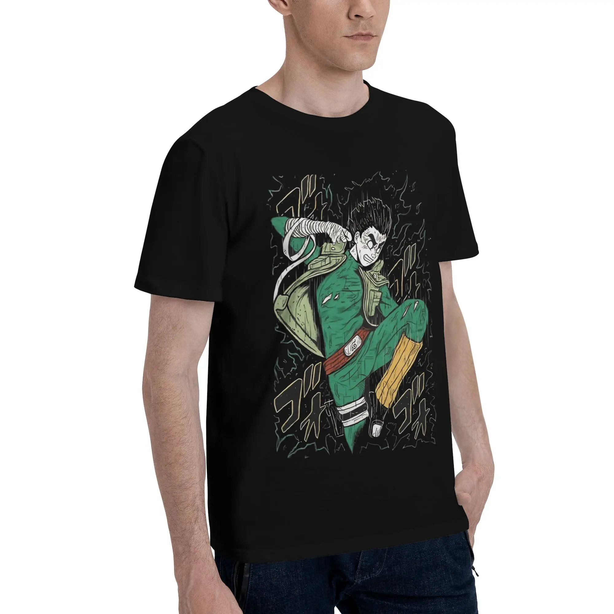 The Eternal Rival of the Green Beast  Funny 100% Cotton T-Shirt Bandai NARUTO Tees Tops For Men