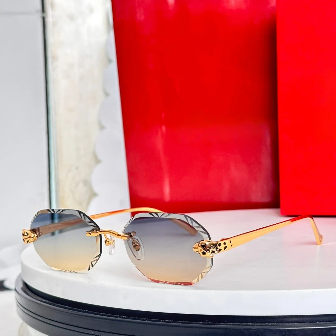 

Повседневные и универсальные солнцезащитные очки, подходящие для мужчин и женщин, безрамочные солнцезащитные очки, стильные уличные очки, подарки люксового бренда