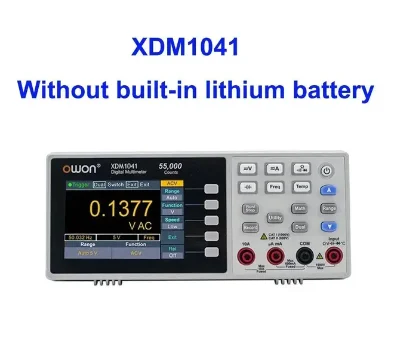 OWON XDM1041 XDM1241 Настольный цифровой мультиметр 4 1/2 55000 отсчетов True RMS 3,5-дюймовый ЖК-дисплей USB DC AC Вольтметр тока Температура 1