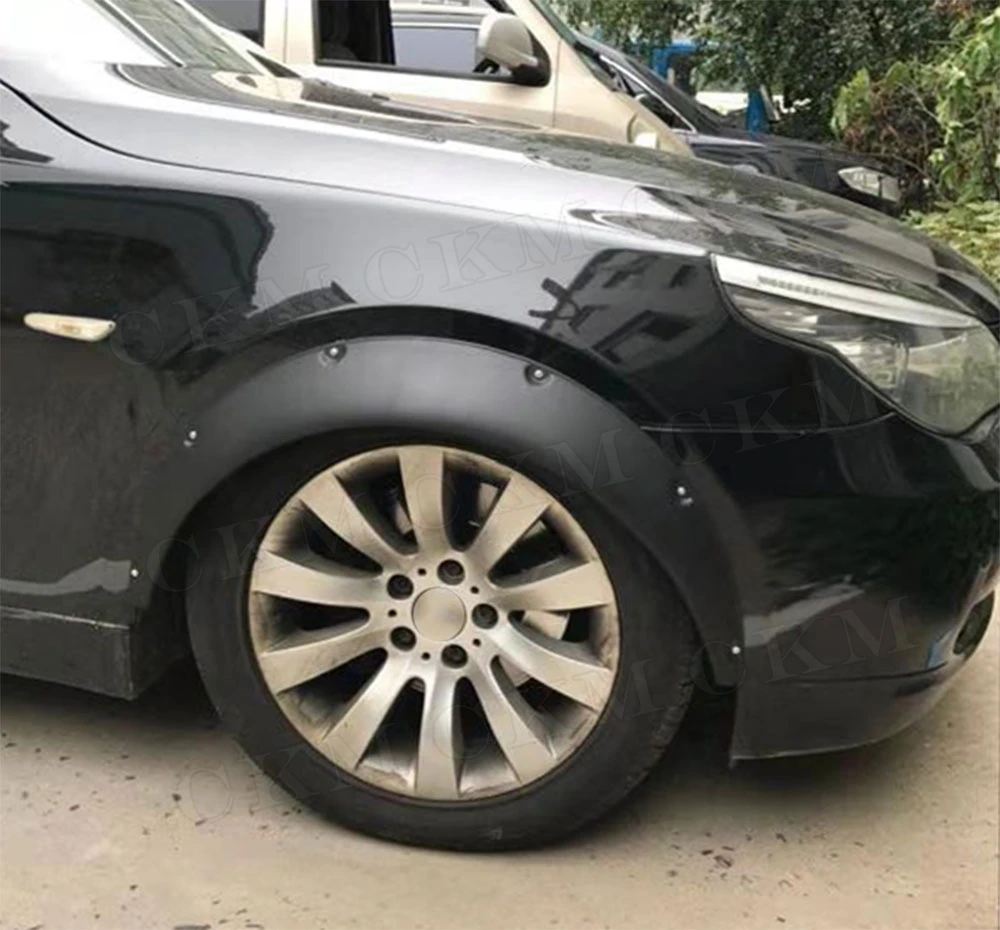 

CKMUUER For Universal Cars 4 PCS Universal Wheel Eyebrow Car Fender Flares Mudguard Lip Body Kit Protector Cover Mud Guard