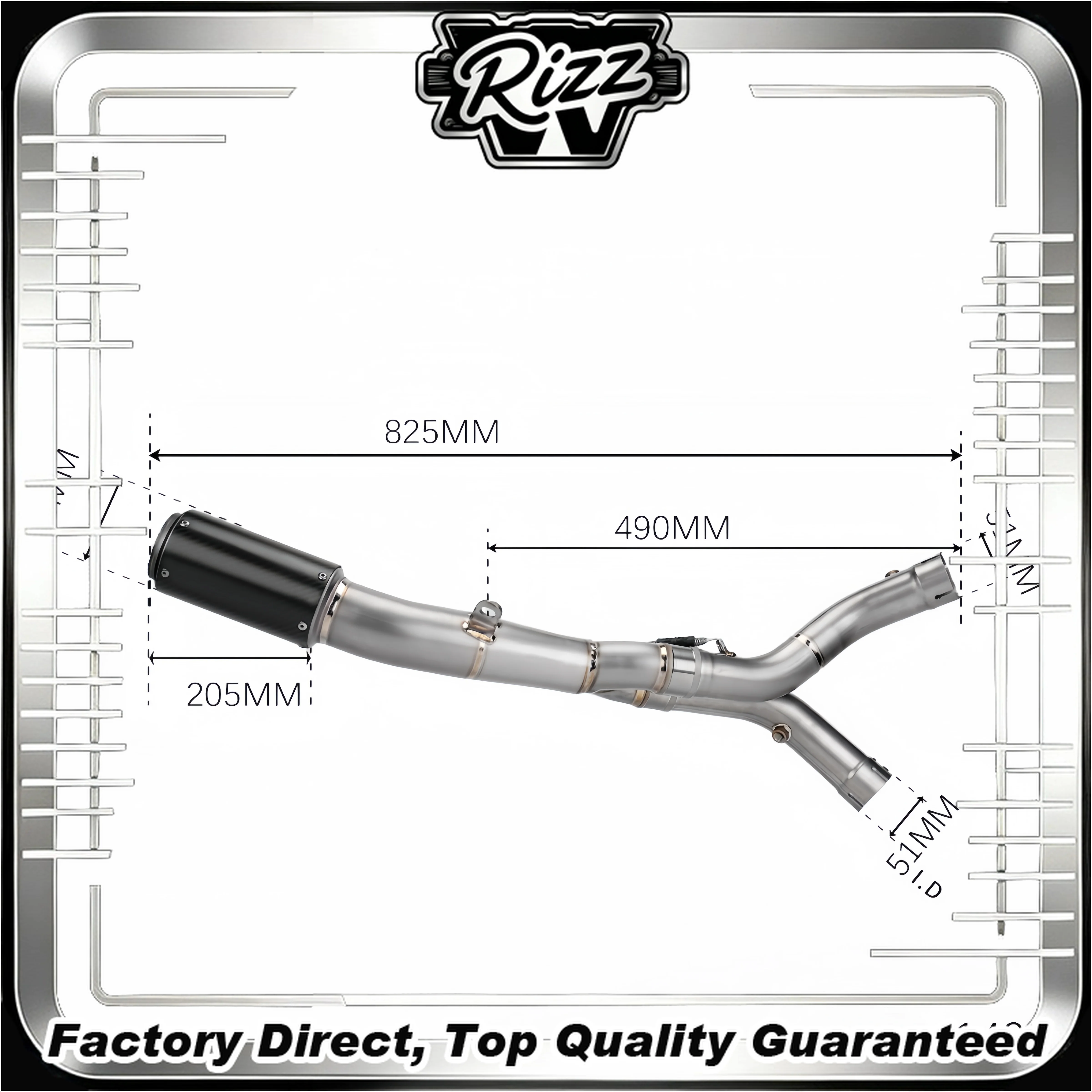 FOR SC-Style Titanium Slip-On Exhaust Muffler for Yamaha YZF R1 R1M 2015-2024 Direct Bolt-On OEM Mount Performance Motorcycle