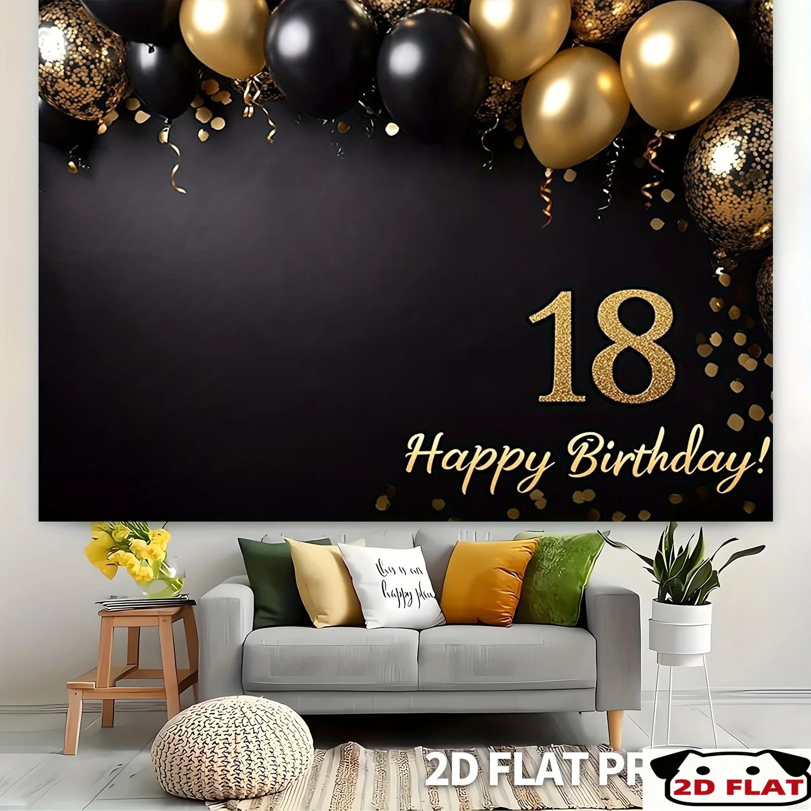 1 плоский 2D-баннер, баннер на – обзор и цена Party Banner Gold