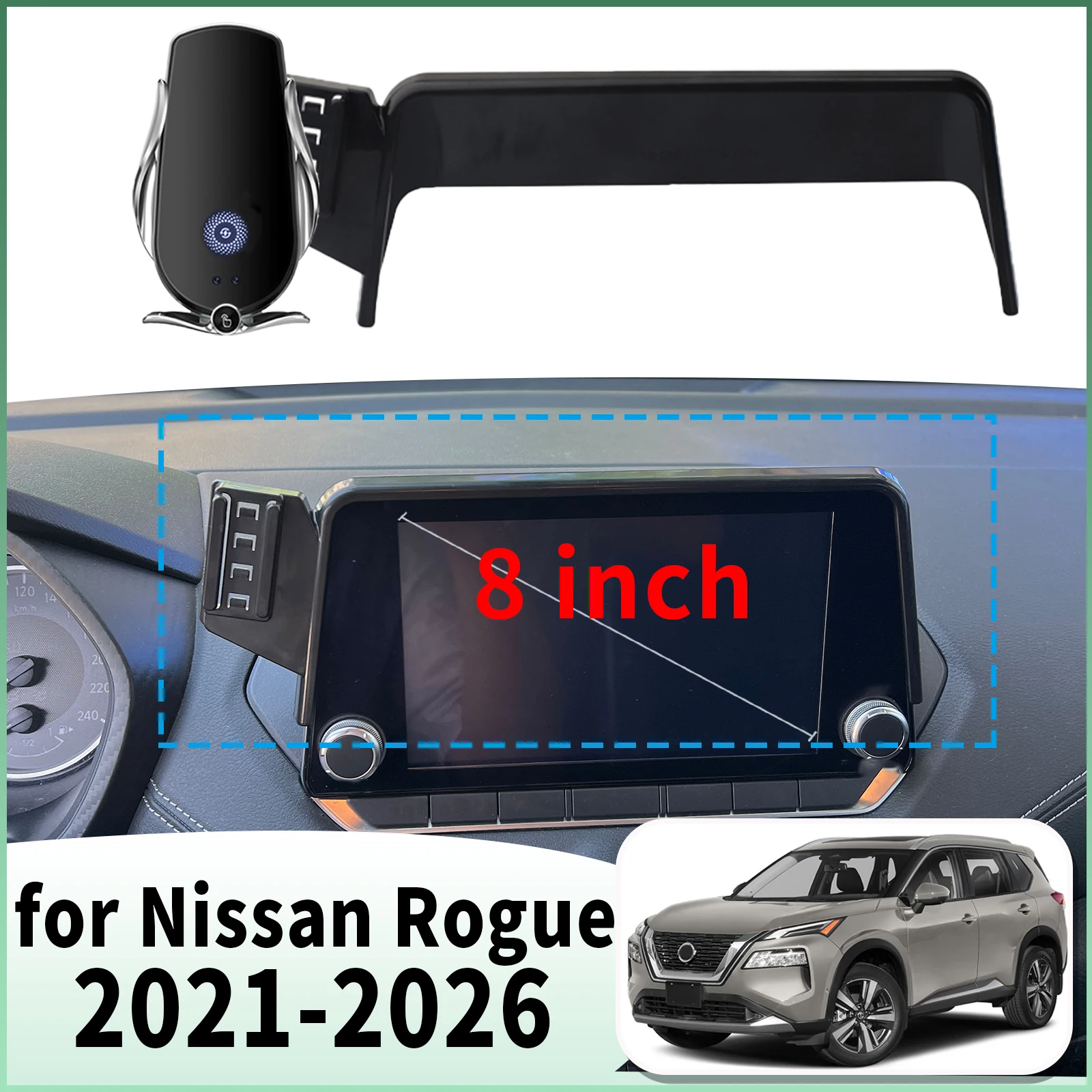 

fit for Nissan Rogue 2021 2022 2023-2026 T33 8inch Specific Dashboard Navigation Phone Holder Mount Design Car​​ accessoires