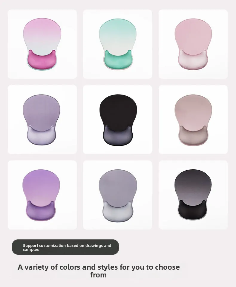 Gradient Silikon Handgelenkauflage Mauspad Q-Soft Schreibtischunterlage für Büro und Gaming in 9 Farboptionen – Detail 2