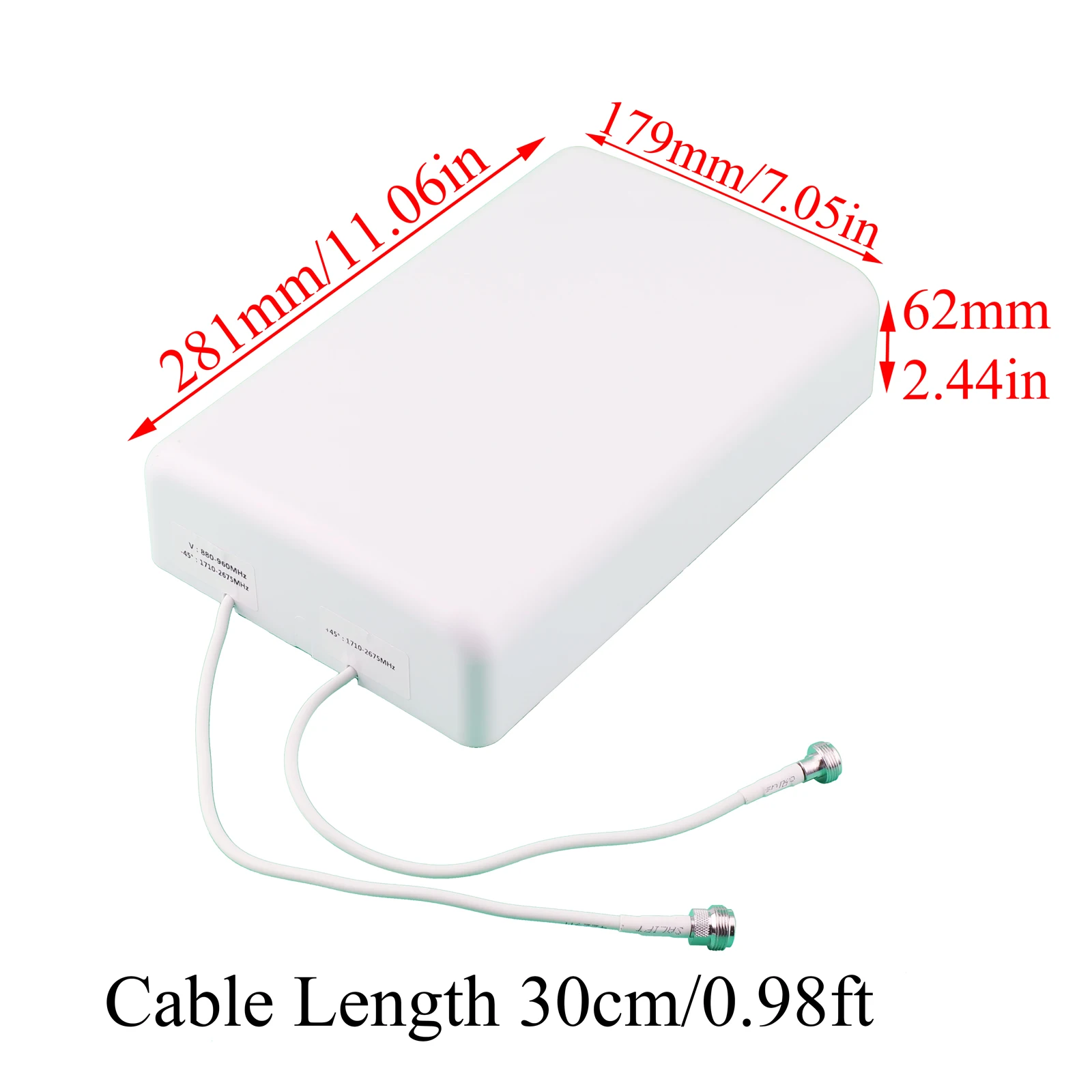 2G 3G 4G Flat Panel Antenna 2 N Female 800-2700MHz Indoor Antenna 7/8dBi for Repeater GSM CDMA Signal Booster Signal Transmitter