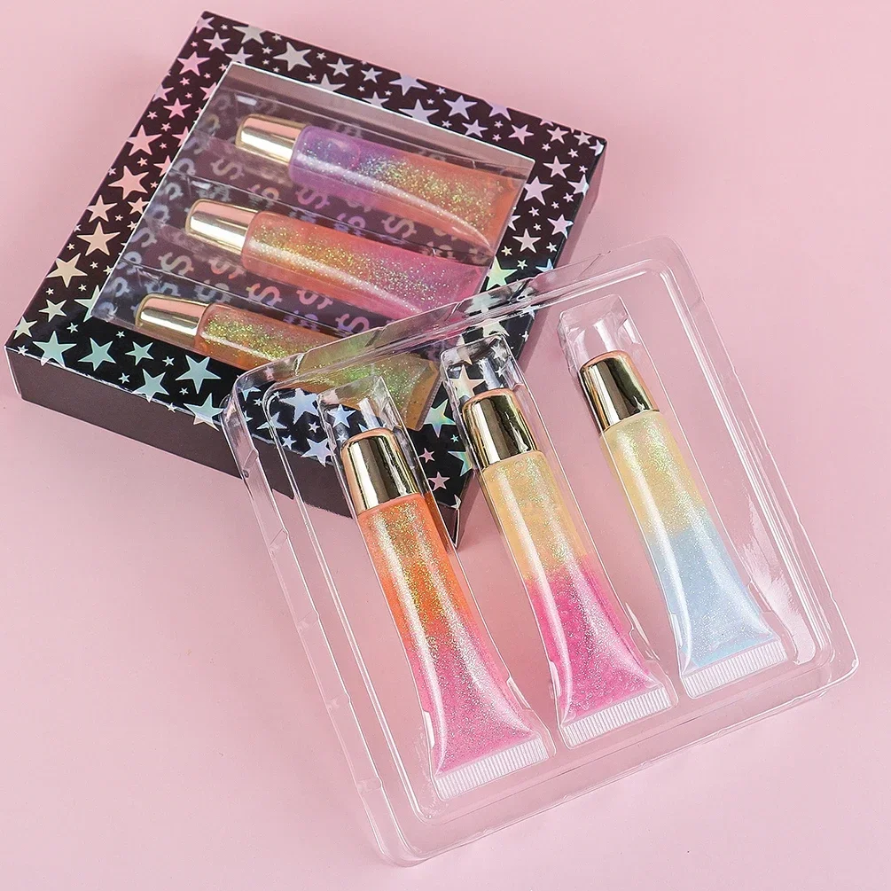 Private Label Lip Gloss Make Up Sets Cosmetics Full Set 3pcs/set Maquillajes Para Mujer