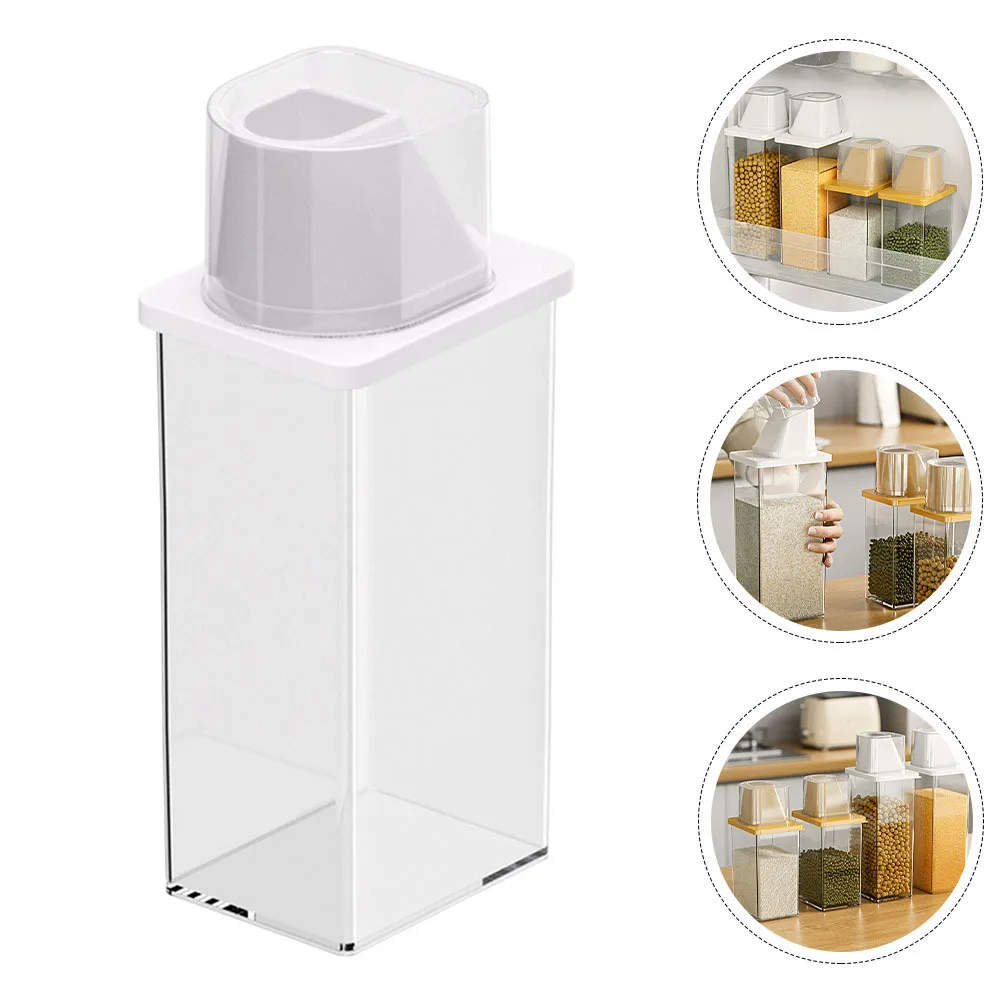 

1200Ml Rice Container Airtight Premium Kitchen Storage Jar for Grain Beans Cereal Food Containers with Lids Rice Storage Jar