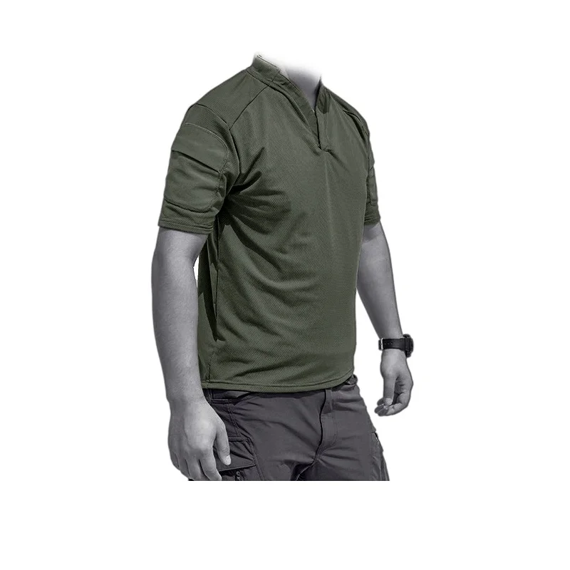 POA001 Tactical CAG Styling T-shirt Outdoor Mini Dry Short Sleeve Polo Collar Camo Summer T-shirt