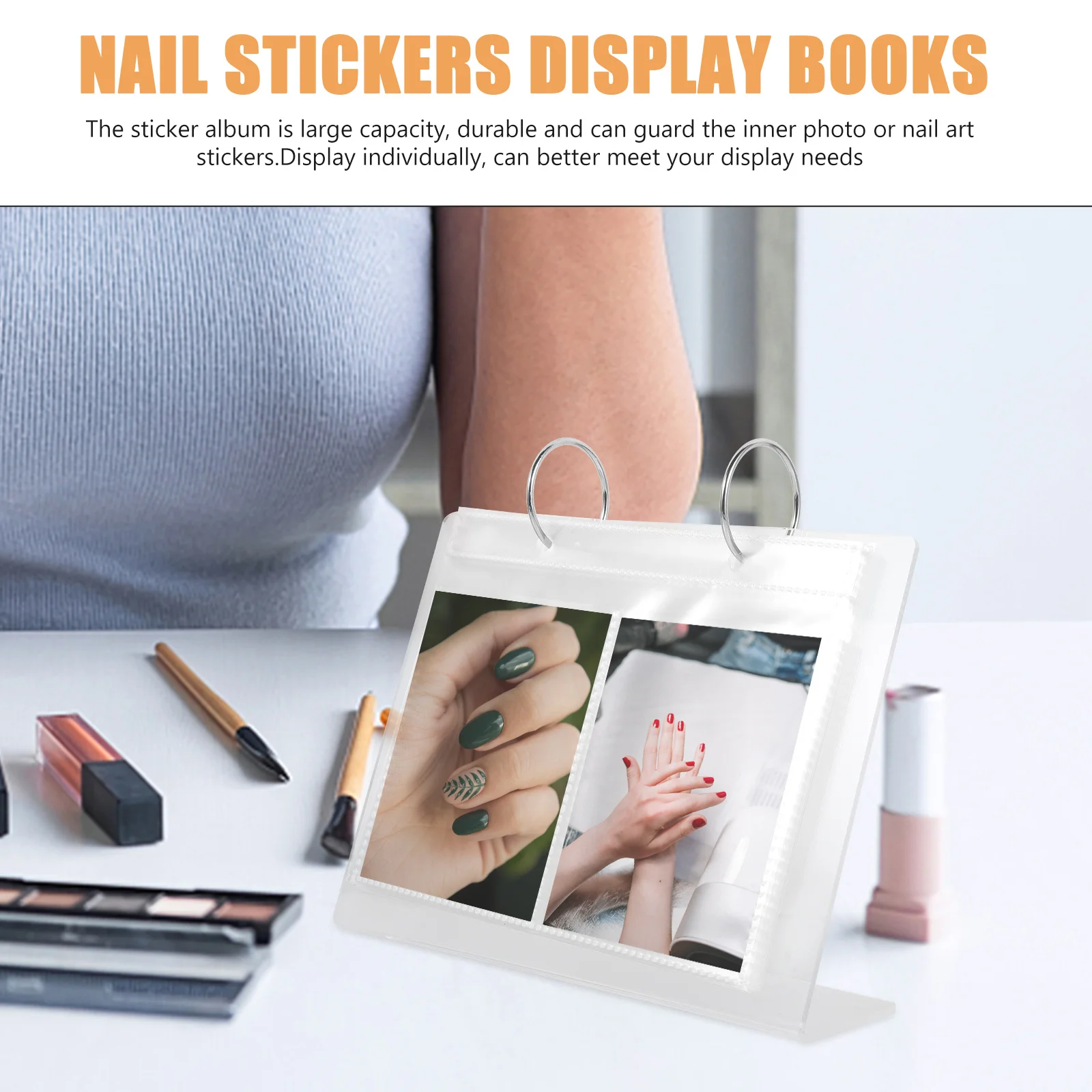 

Nail Art Stickers Book Large Capacity Durable Organizer Display Album for Storing and Showing Manicure Decals Sticker Book