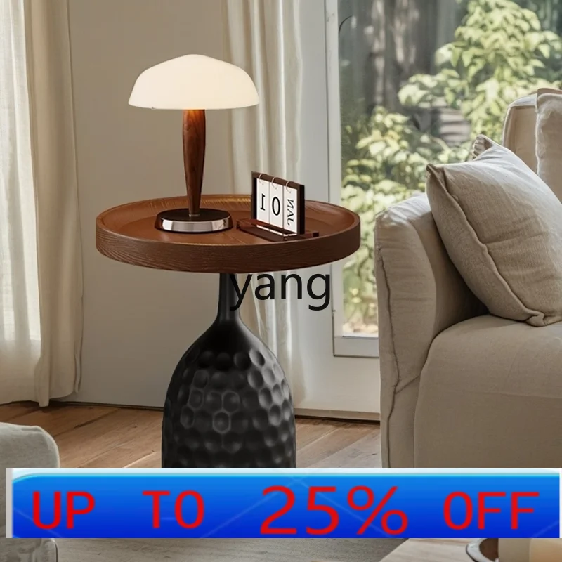 

LMM solid wood living room round edge few modern simple sofa bedside light luxury creative corner few
