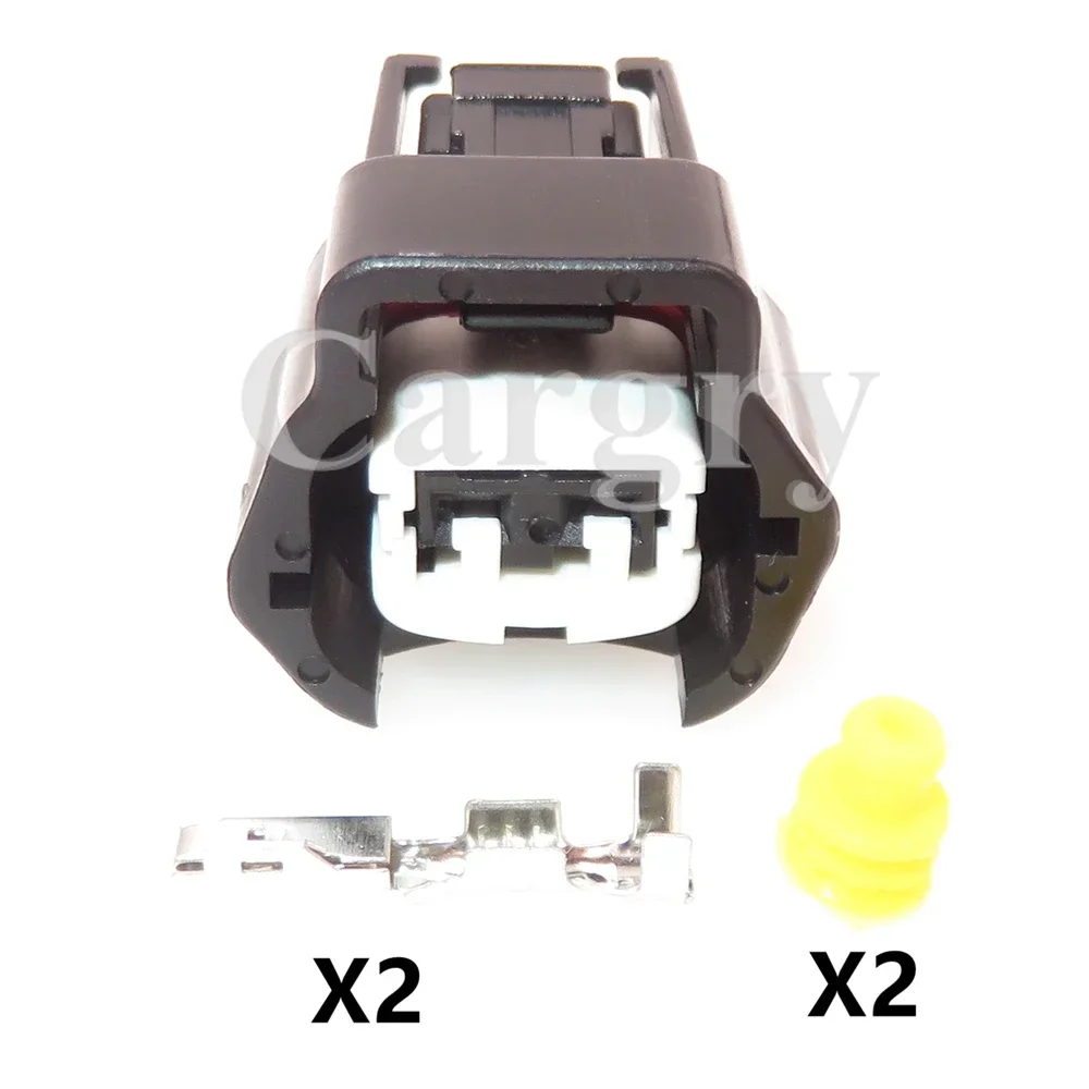 1 Set 2P 6189-0773 AC Assembly Car Socket With Terminal and Rubber Seal Auto Display Wiring Connector Waterproof Plug