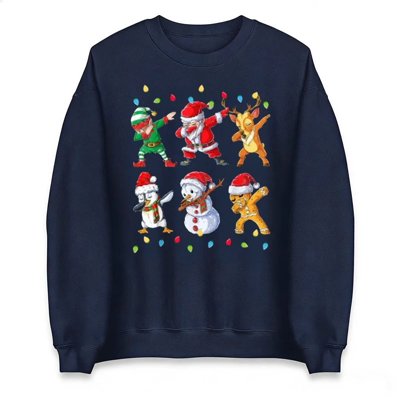 الرجعية سانتا الرنة عيد الميلاد البلوز Samichlaus Crewneck البلوز سانتا كلوز الجرافيك هوديي المرأة البلوز قميص رياضي