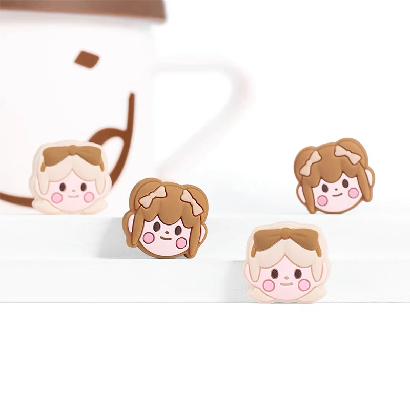 4pcs Kawaii Girls Panda Silicone Analog Thumb Grip Caps For Nintendo Switch OLED/Switch Lite/Switch Joystick Protective Cover