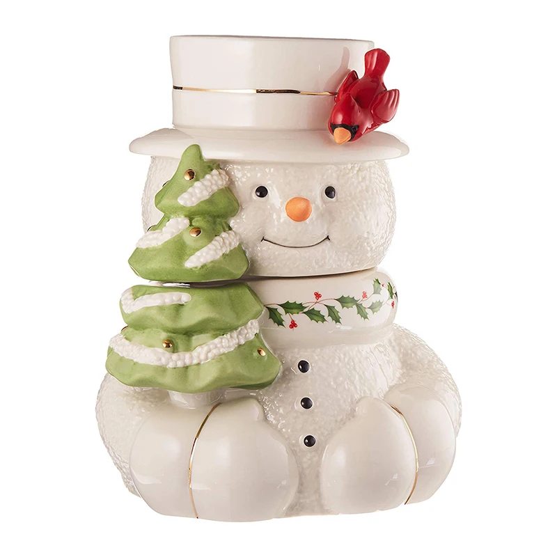 Christmas Christmas Gifts Snow, Christmas Tree Cardinal Ceramic Cookie Jar Ornament