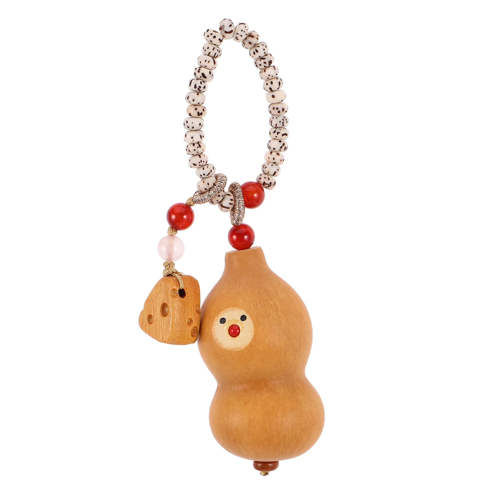 

Car Hanging Gourd Pendant Keychain Handcrafted Beaded Chinese Design Decor Charm for Vehicle Bag Ornament Lucky Gift Present