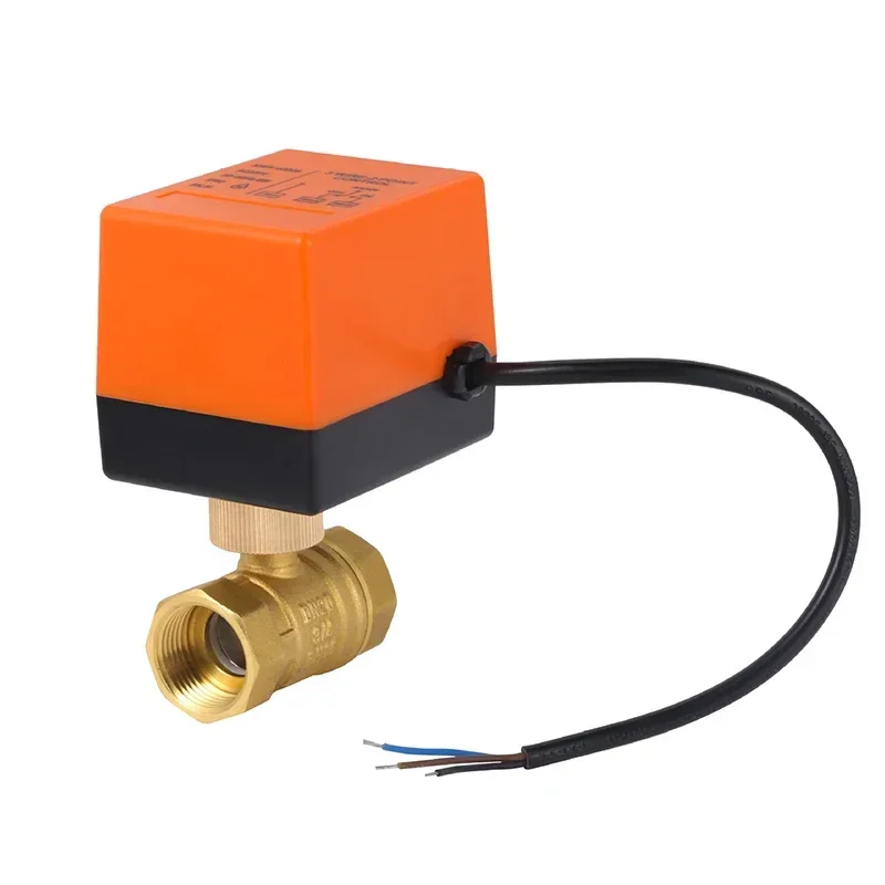 

1/2" 3/4" 1" Brass 2-way Motorized Ball Valve Three-Wire two-control Electric Solenoid Valve 220V AC 12V DC 24V DC