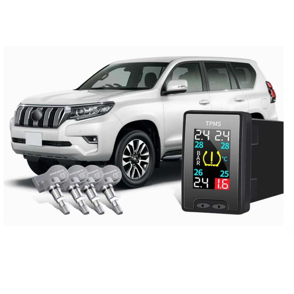 

TPMS for Toyota Fortuner/Hilux/Innova LC76 2010 2024 Tire Pressure Monitoring System Real-time Intelligent Monitoring No Sensor