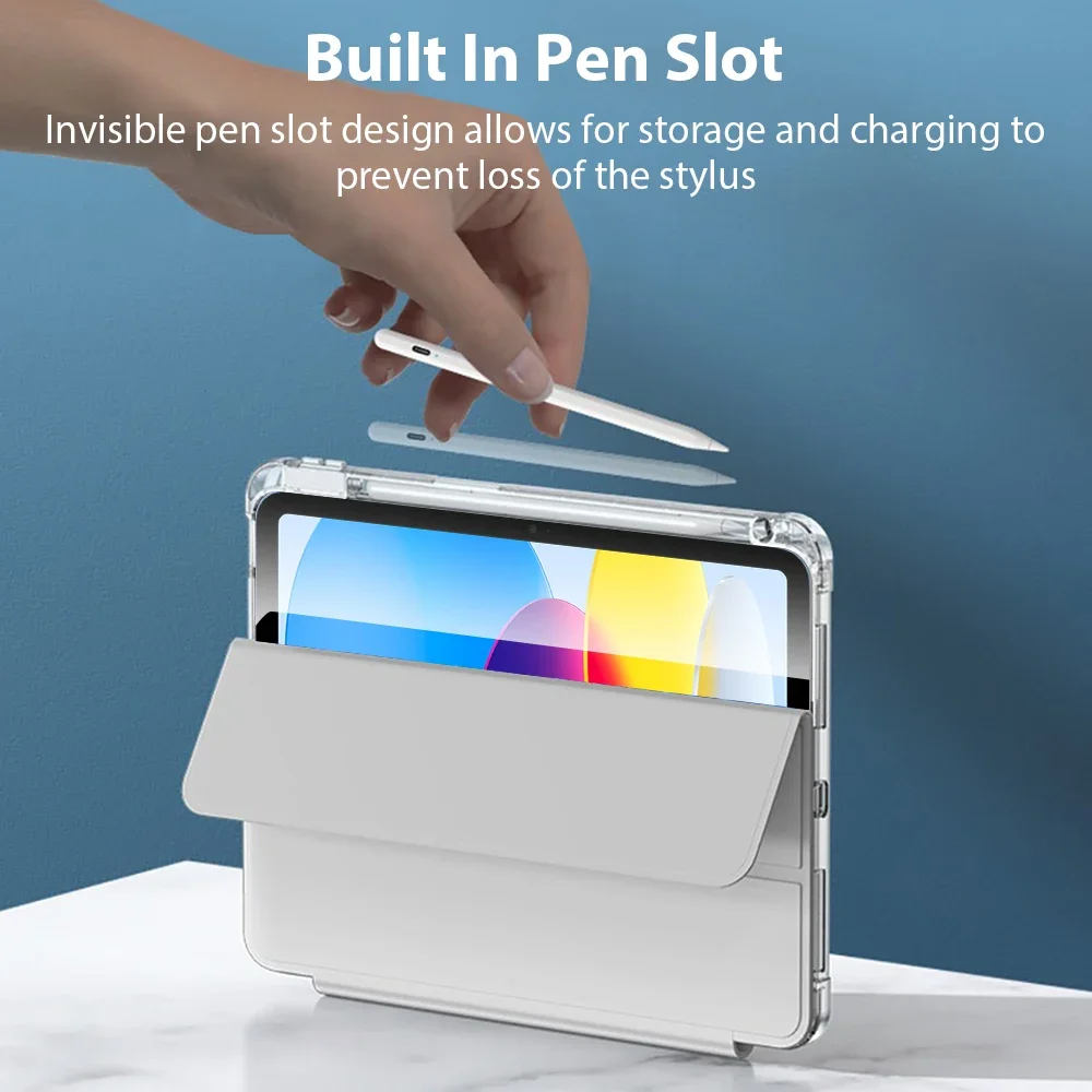 لجهاز iPad A16 Air 11th M3 M2 6 5 4 3 10 9 10th 9 8 7th Generation Funda iPad Pro M5 11 13 M4 12.9 " Mini 7 A17 حافظة أكريليك