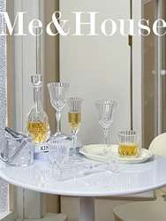 1:6 doll house mini model furniture accessories Sophisticated Wine glass/carved wine bottle/wine vessel seven-piece set