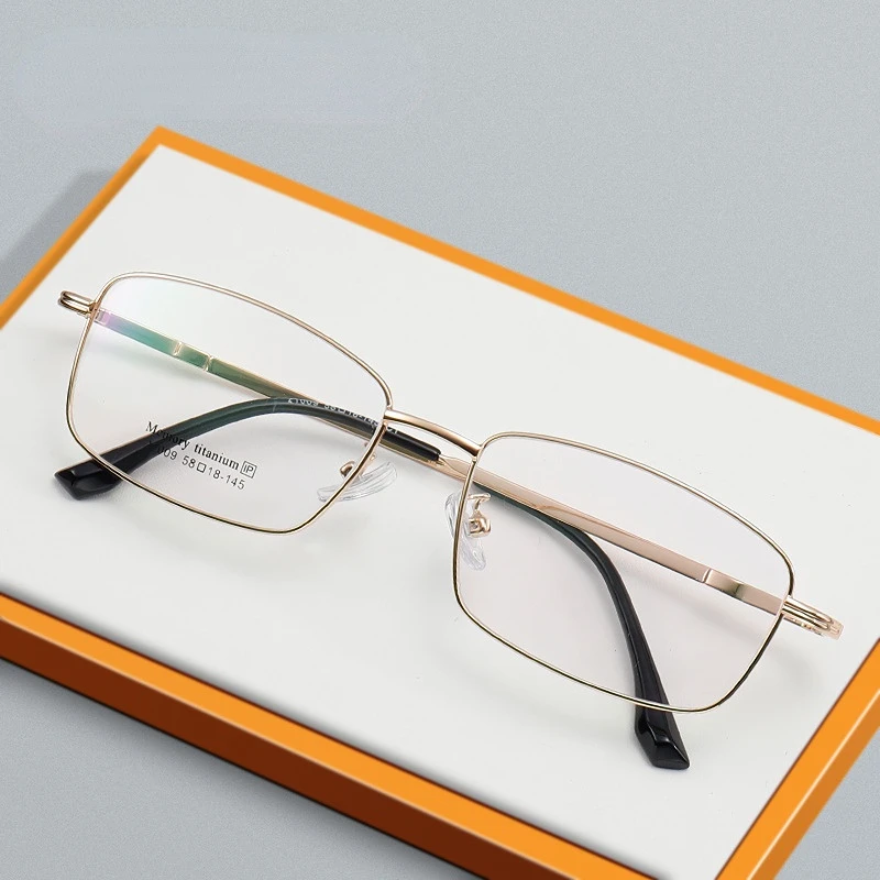 

58mm Men's Glasses Frames Large Glasses Full Rim Square Prescription Glasses Memory Titanium Glasses Myopia Frame