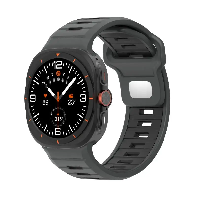 Sportliches Silikonarmband für Samsung Galaxy Watch Ultra2 2026, weiches zweifarbiges Band für Samsung Galaxy 7 Ultra 47mm, nahtloses Uhrenarmband – Detail 20