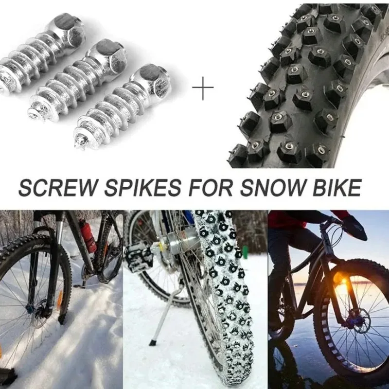 50pcs Car Snow Tyre Studs Screw Wheel Lugs Tire Stud Anti Skid Spikes Winter Protect 4*9mm/12mm For Motorcycle Truck Bicycle