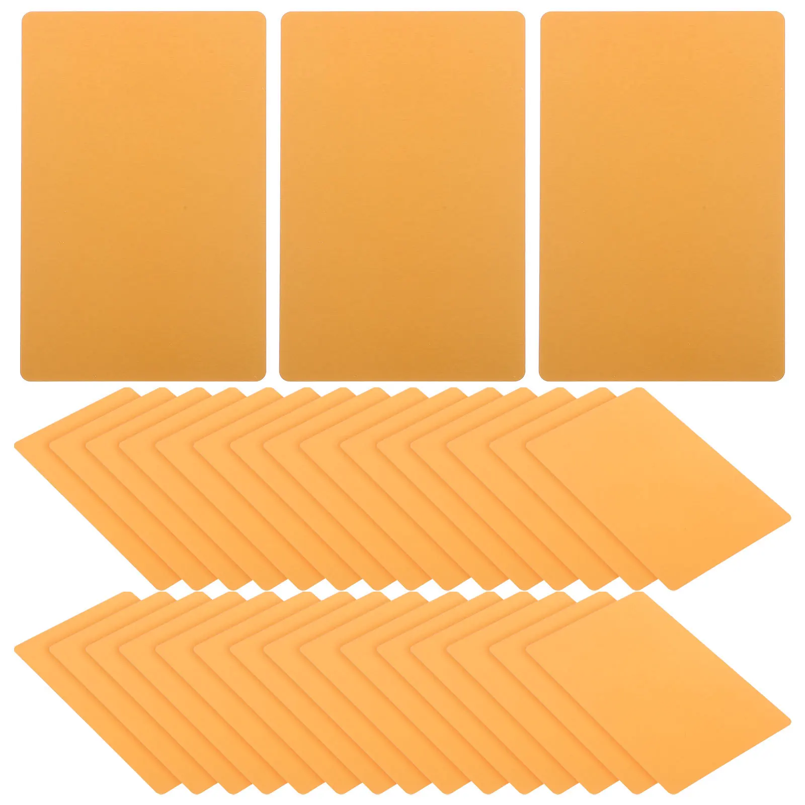 

50 Pcs Cards Aluminum for Engraving Blank Metal Name Business Aluminium Golden Blanks