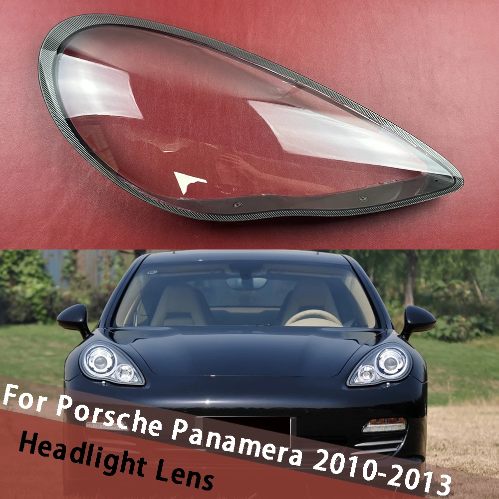 

For Porsche Panamera 2010 2011 2012 2013 (Grey Edge) Headlight Shell Headlamp Transparent Head Lamp Shade Cover Lens Plexiglass
