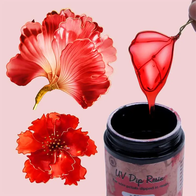 100ml Color UV DIP Resin Glue UV Flower-Making Liquid For Wire Metals Dipped In Resin Crystal UV Curing Headdress Jewelry Making