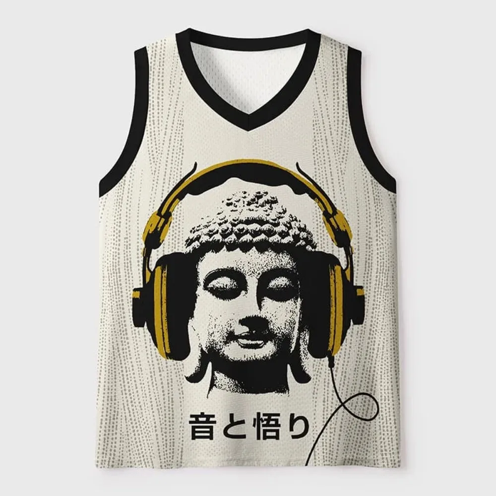 Harajuku Ethno-Stil Oktopus-Muster 3D-Druck Herren V-Ausschnitt Weste Modische Atmungsaktive und Schnell Trocknende Outdoor-Sportbekleidung – Detail 5