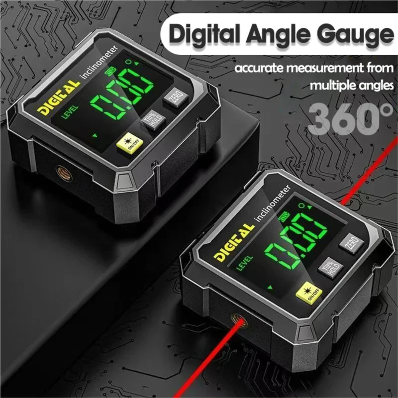 

2026 New Professional Magnetic Digital Square Laser Level Inclinometer USB Rechargeable Geological Dip Measurement