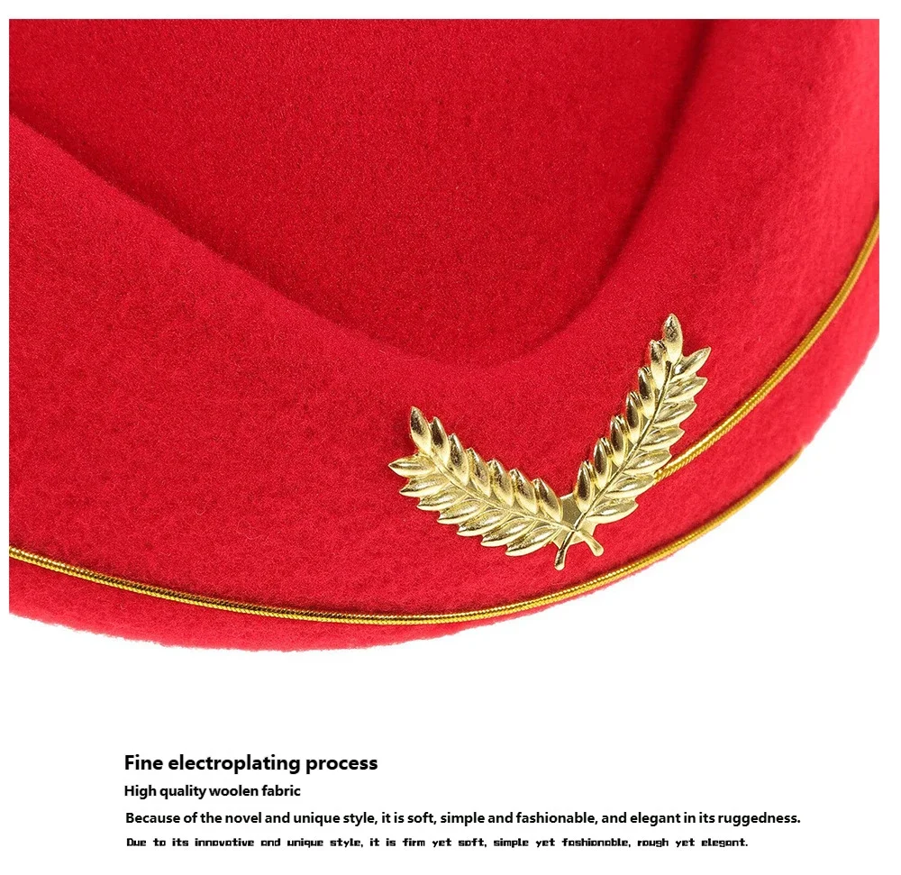 3 stücke Stewardess Hut Baskenmütze Hut Frauen Stewardessen Hut Party Cosplay Formale Uniform Kappen Zubehör Party Hüte Kostüm – Detail 12