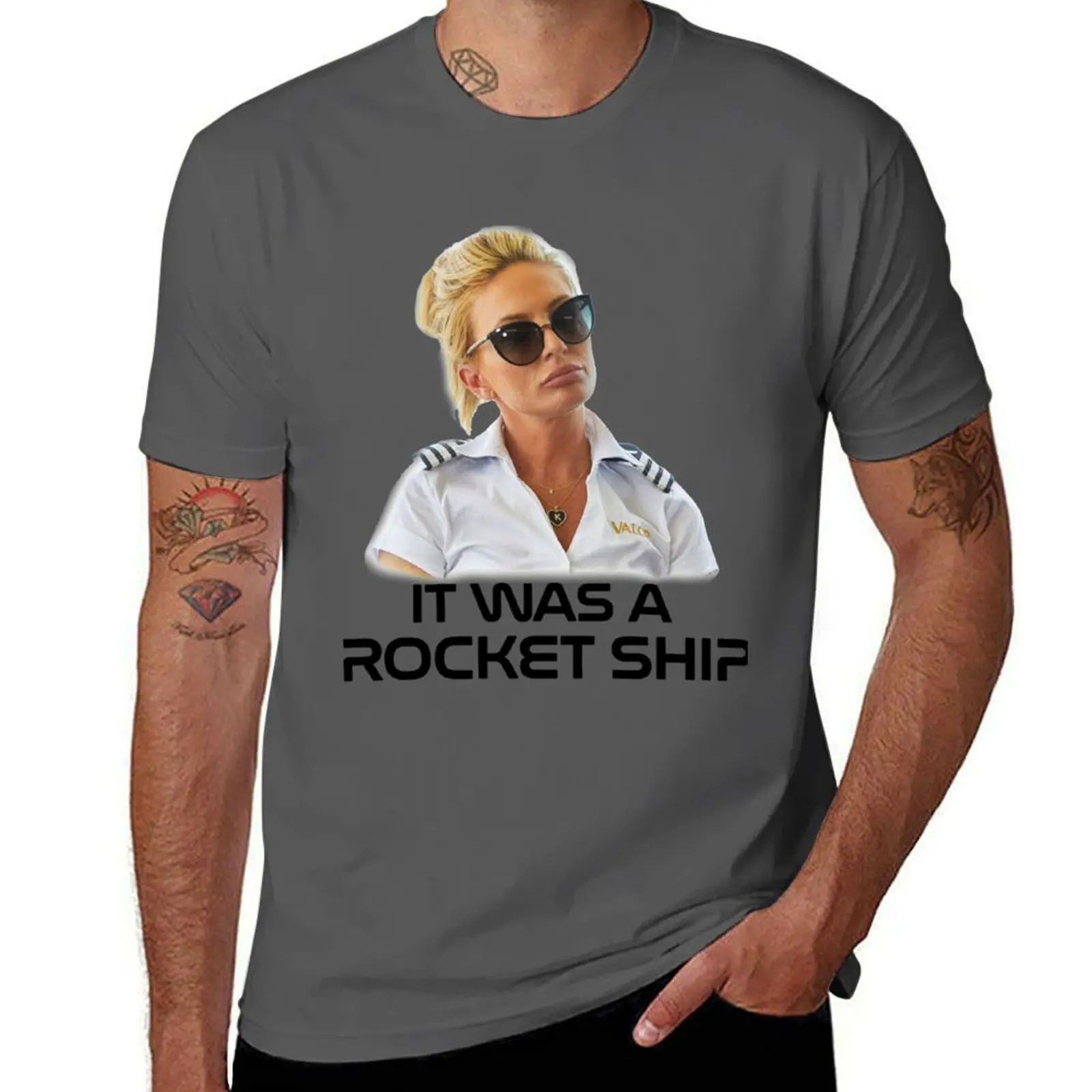 

Kate - _It was a rocket ship_ Below Deck T-Shirt man t shirt cotton cotton t shirts high quality T-Shirt