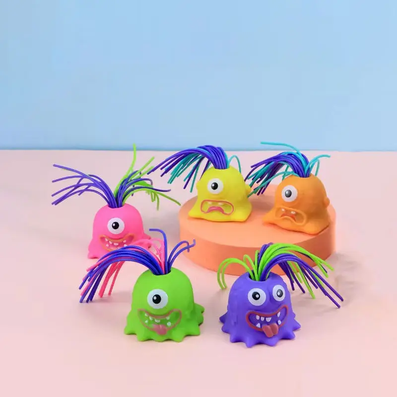 Neuheit Lustiges Stressabbau- und Anti-Angst-Spielzeug Screaming Monster Pull Its Hair Toys für Kinder