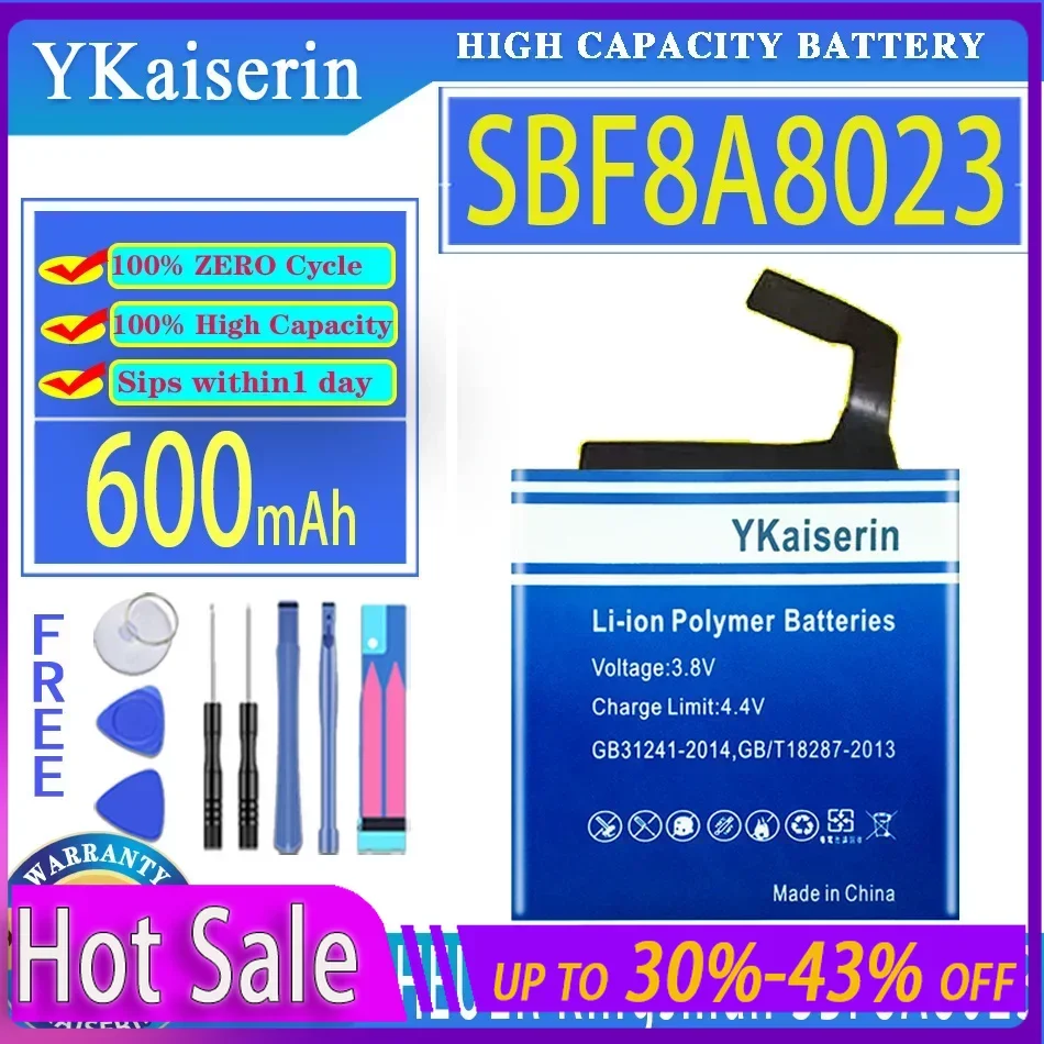 YKaiserin 600mAh Replacement Battery for TAG HEUER CONNECTED Kingsman SBF8A8023 smartwatch