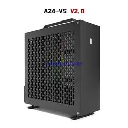 2024 New Spot Lzmod Mini A24-V5 2.0 Dual Slot Single Display 1u Power Supply Itx Chassis Double-sided Chamfering