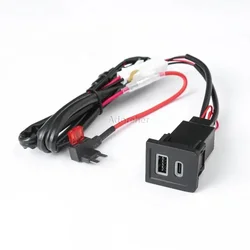 Car USB Charger PD Quick Charge QC3.0 Phone Charging Adapter Outlet Fit For Volkswagen Multivan T5 2003-2007