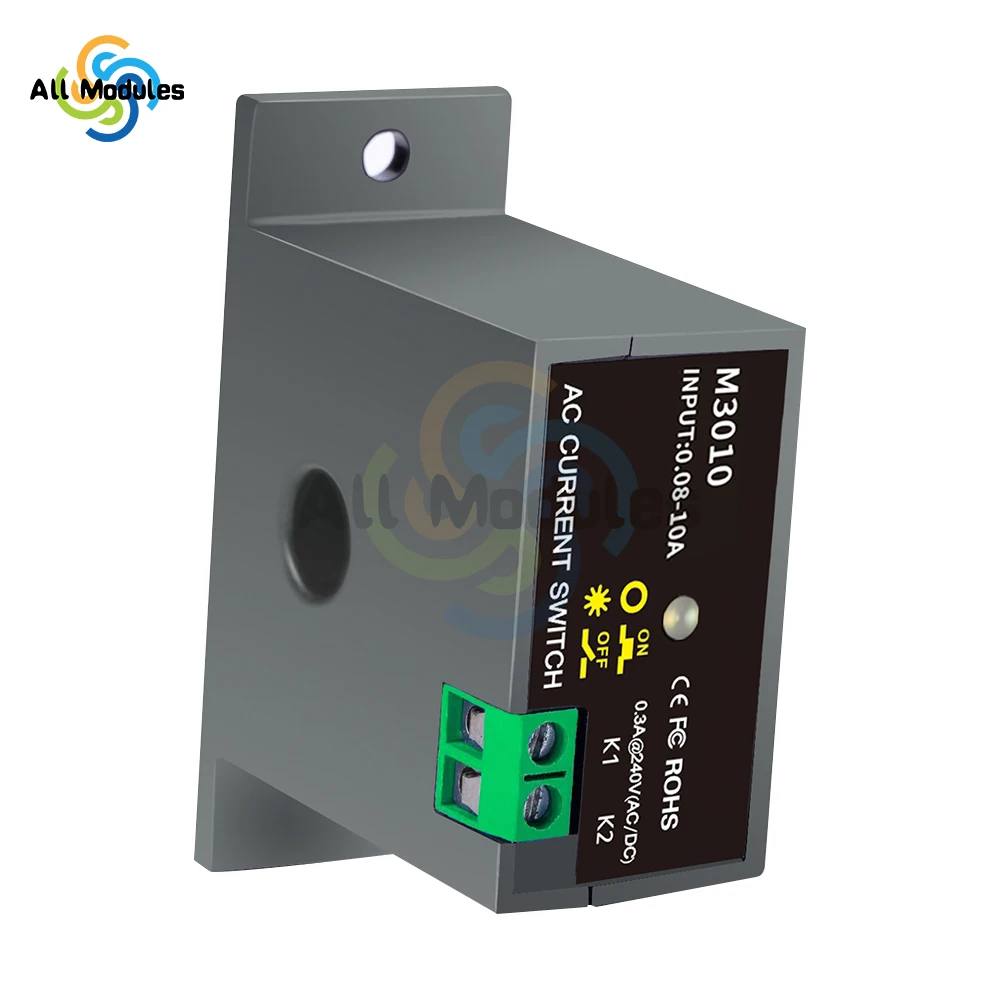 M3005/M3010 Miniature Current Switch Normally Open Amp Sensor Monitoring Relay 0.05~10A Detectable