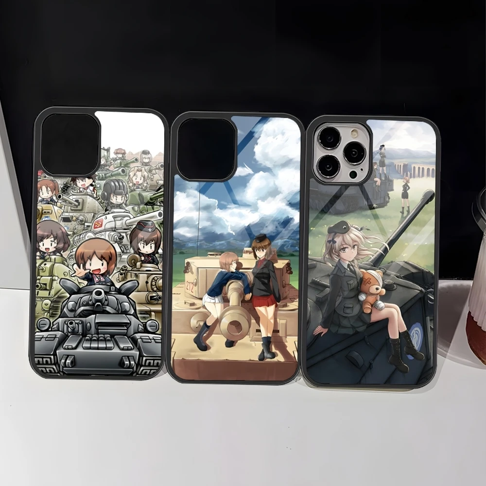 Girls Und Panzer Phone Case For Iphone 16 Pro 15 Pro Max 14 12 11 13 Mini 8 7 Plus X Xs XR PC+TPU Design Cover