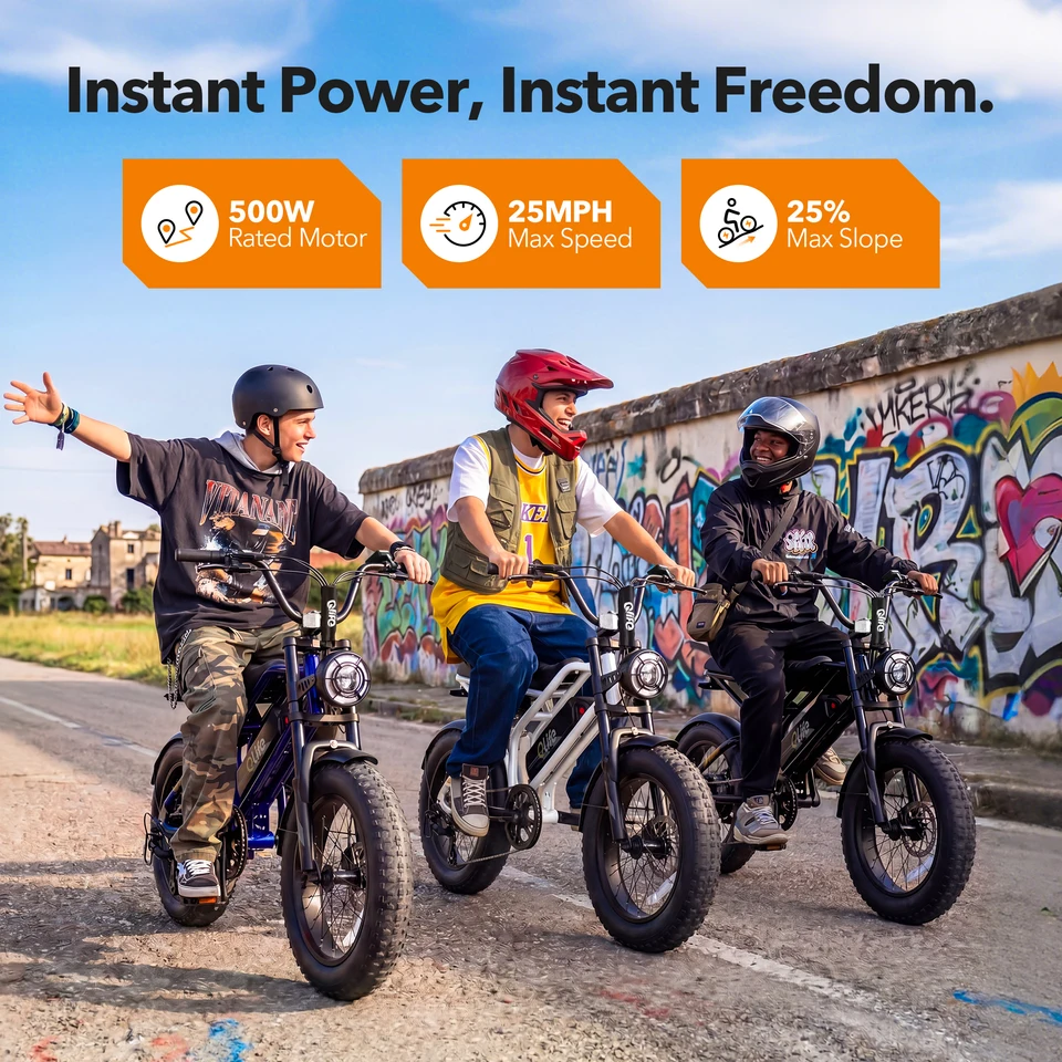 Qlife Spark D1 Electric Bike for Adults, 1500W Peak Motor 48V 10.4 Ah, 16" Fat Tires Electric Mountain Bike, 25 MPH 50Mi Range Off-Road Ebike with Full Suspension image 7
