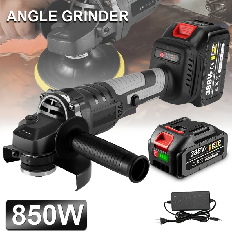 Brushless Cordless Angle Grinder (1 Battery 1 Charger), 850w $ mall Angle Grender 20Angle Grinder Tools